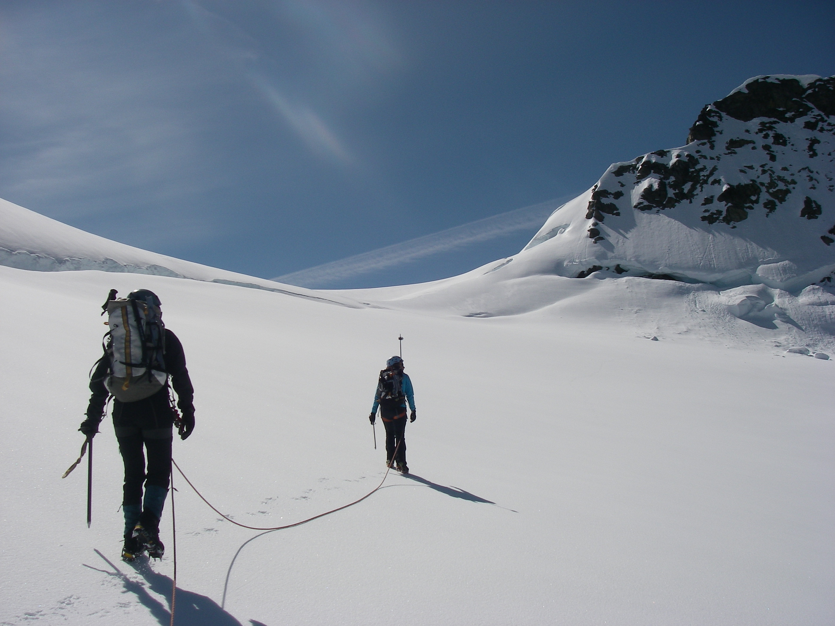 setup for glacier travel